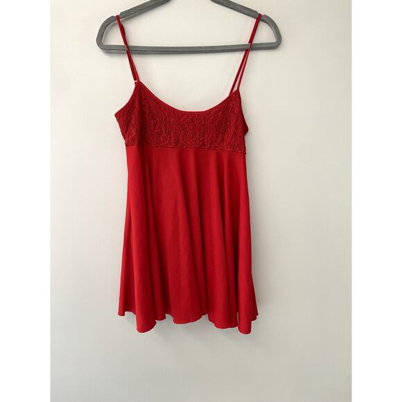 Vintage Gold Label Victoria's Secret Red Babydoll Slip Dress - Small - Picture 11 of 11